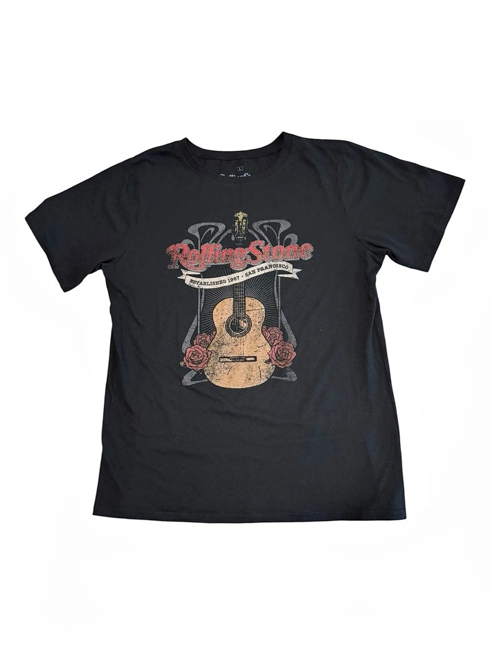 Rolling Stone Men's Graphic Tee Black Size Large